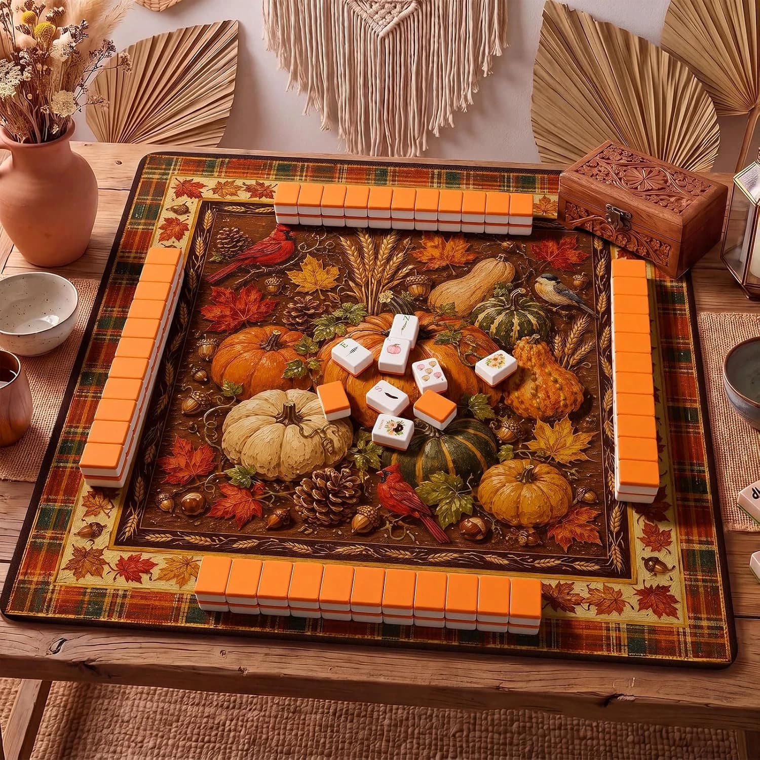 Pastel Autumn Mahjong Tile Set, additional view
