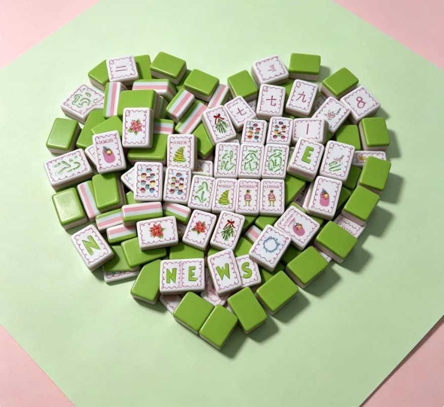 Christmas Mahjong Tile Set, additional view