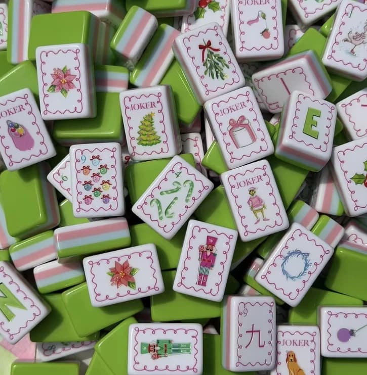 Christmas Mahjong Tile Set, additional view