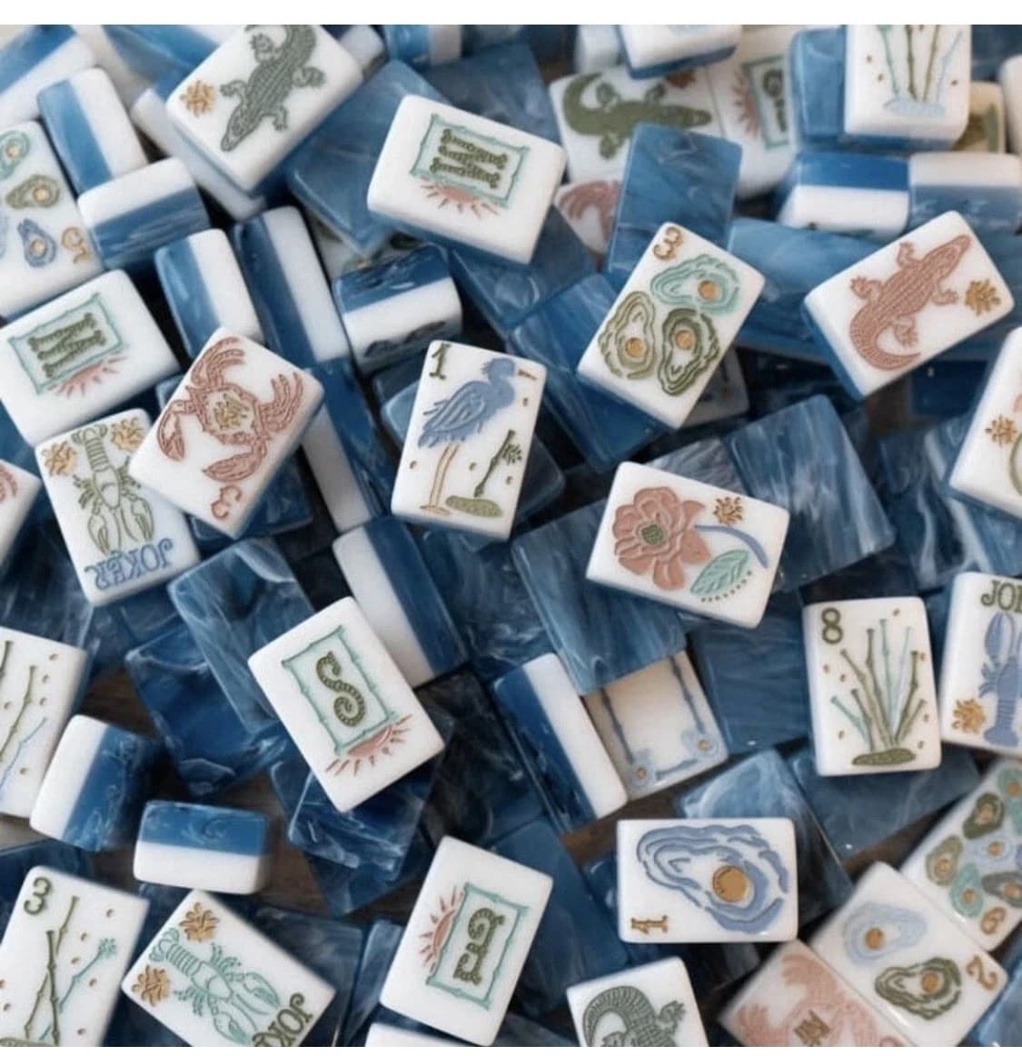 Blue Ocean Marble Tile Set