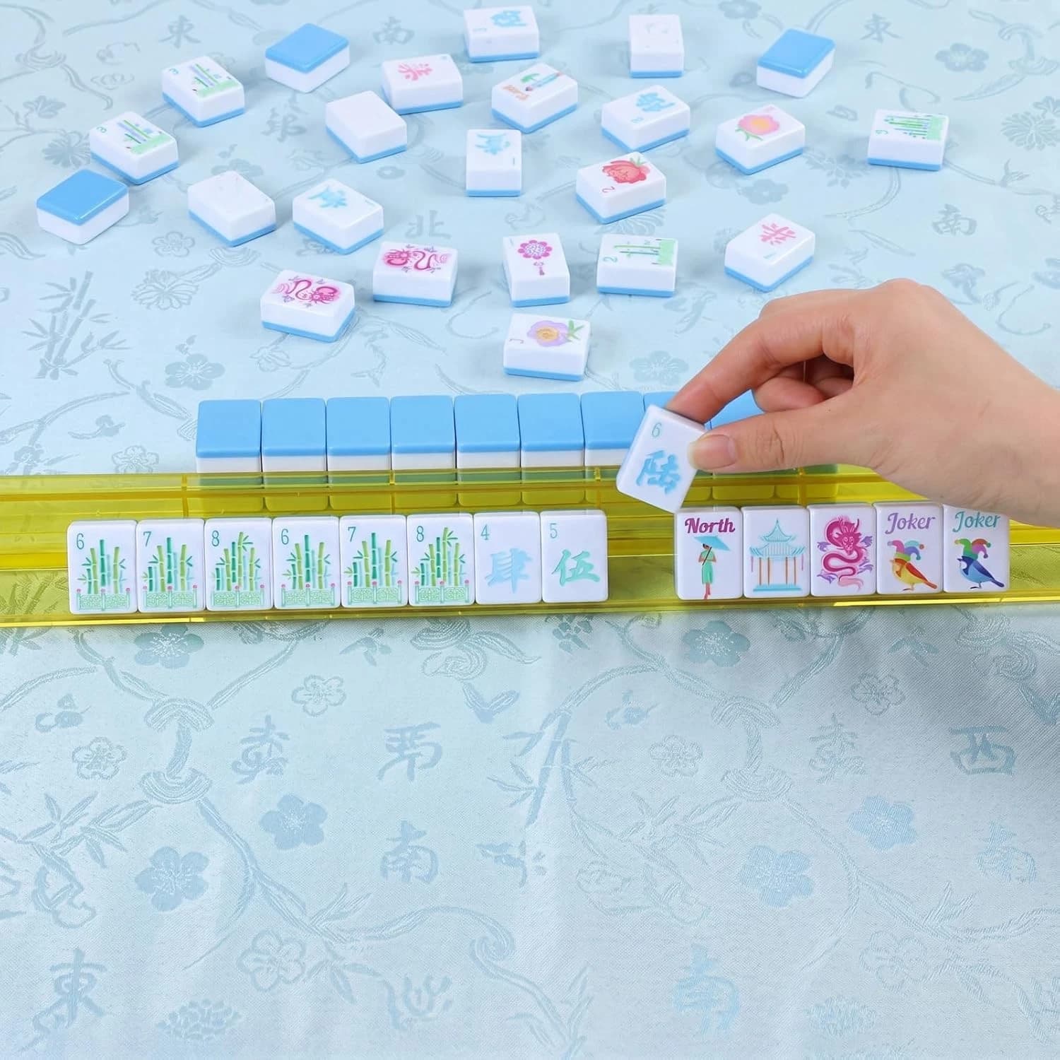 Peacock Mahjong Tile Set, additional view