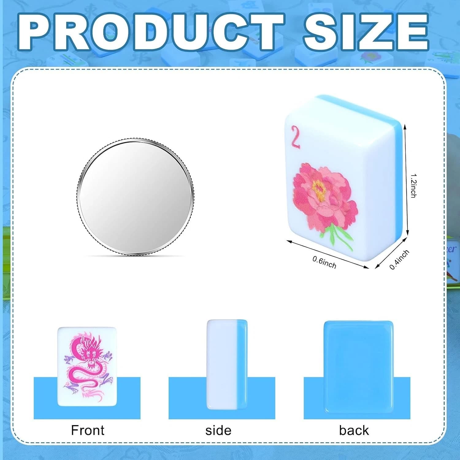 Peacock Mahjong Tile Set, additional view