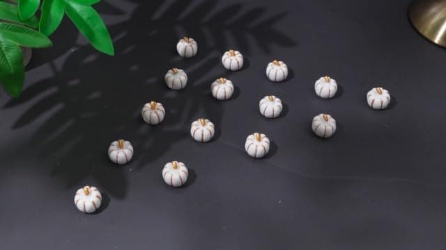 White and Gold Pumpkin Trinkets, additional view