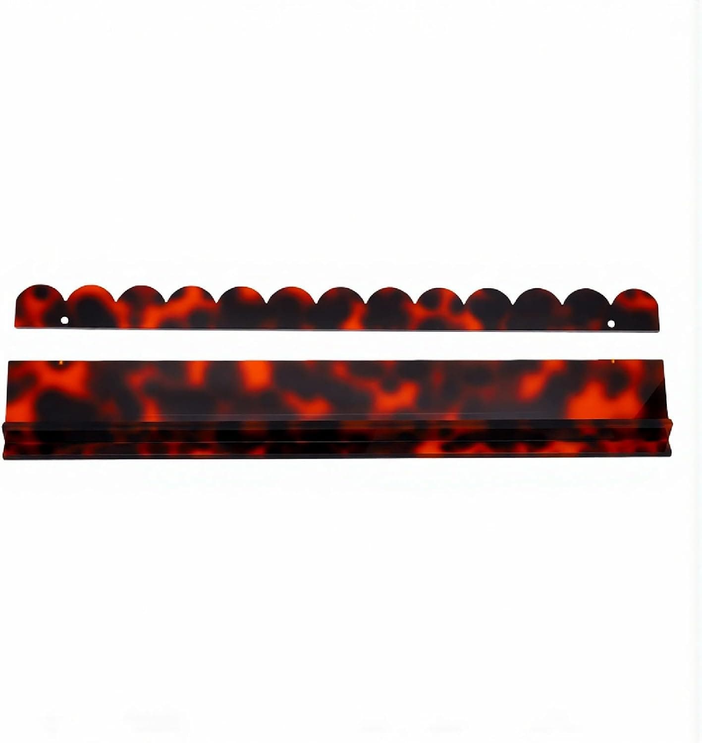 Tortoiseshell acrylic mahjong rack, additional view