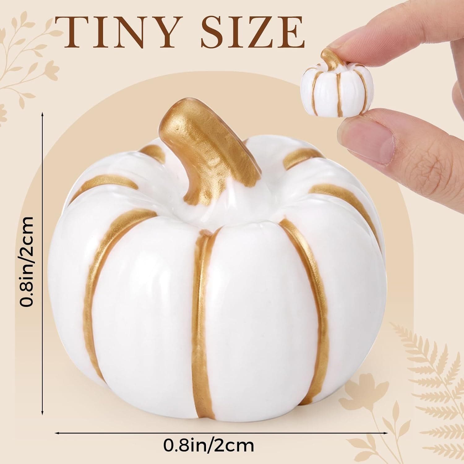 White and Gold Pumpkin Trinkets, additional view