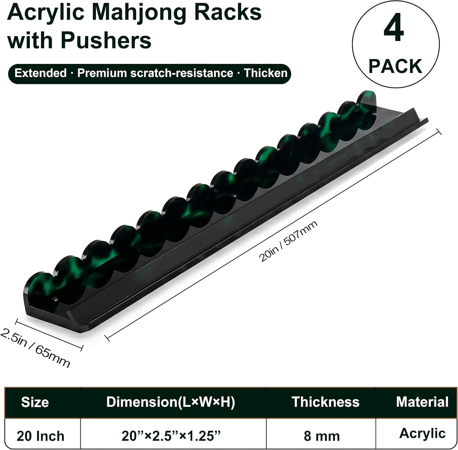 Tortoise Shell Green Set of 4 Racks, additional view