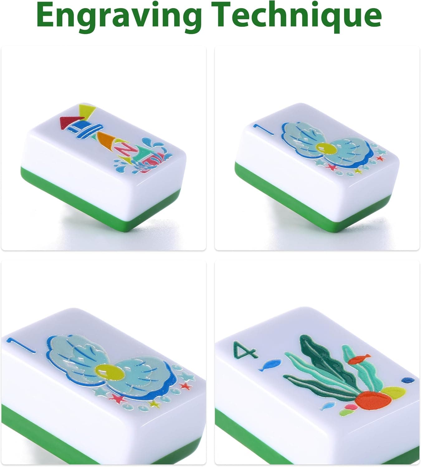 Ocean-Themed Tile Set - Green, additional view