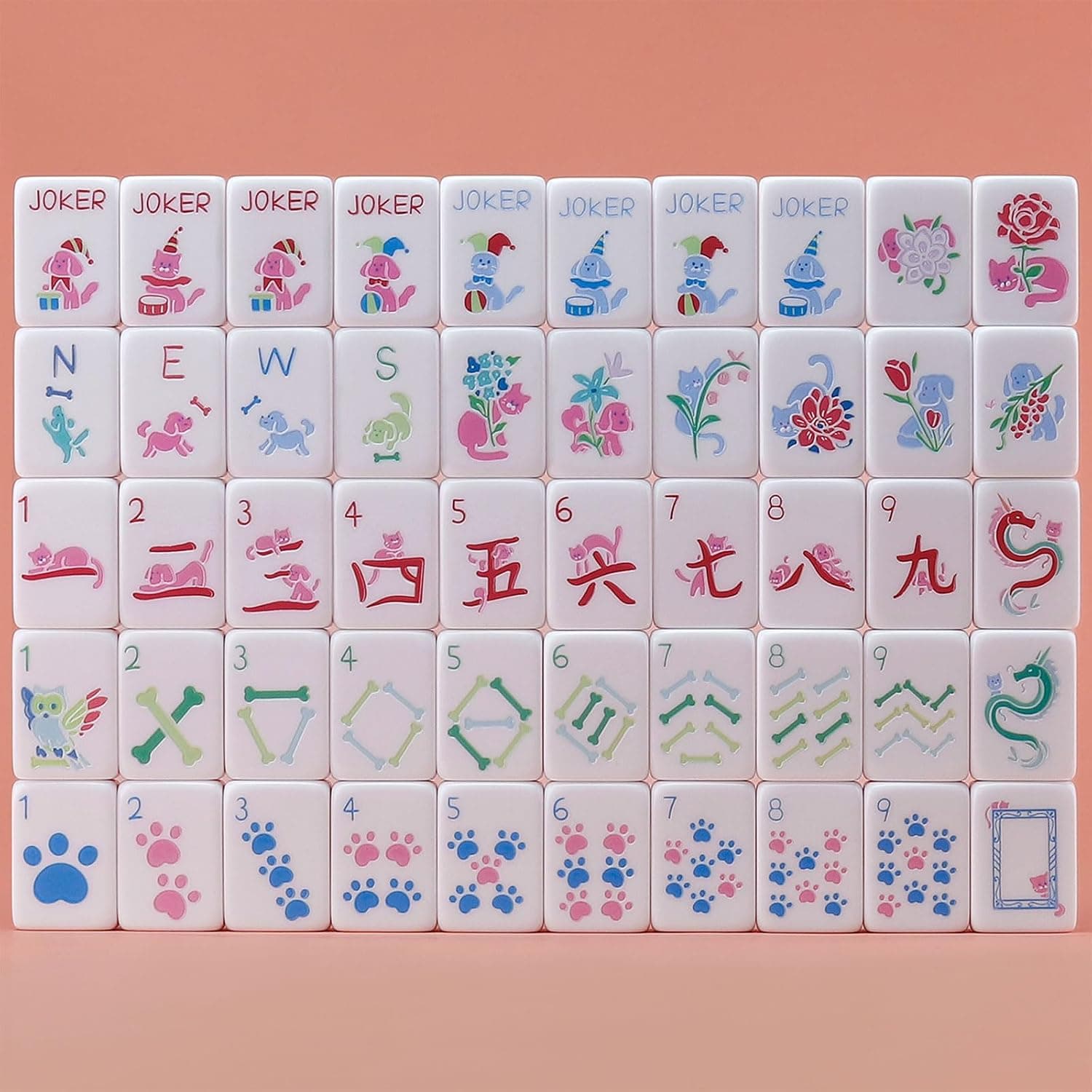 Dogs & Cats Mahjong Tile Set
