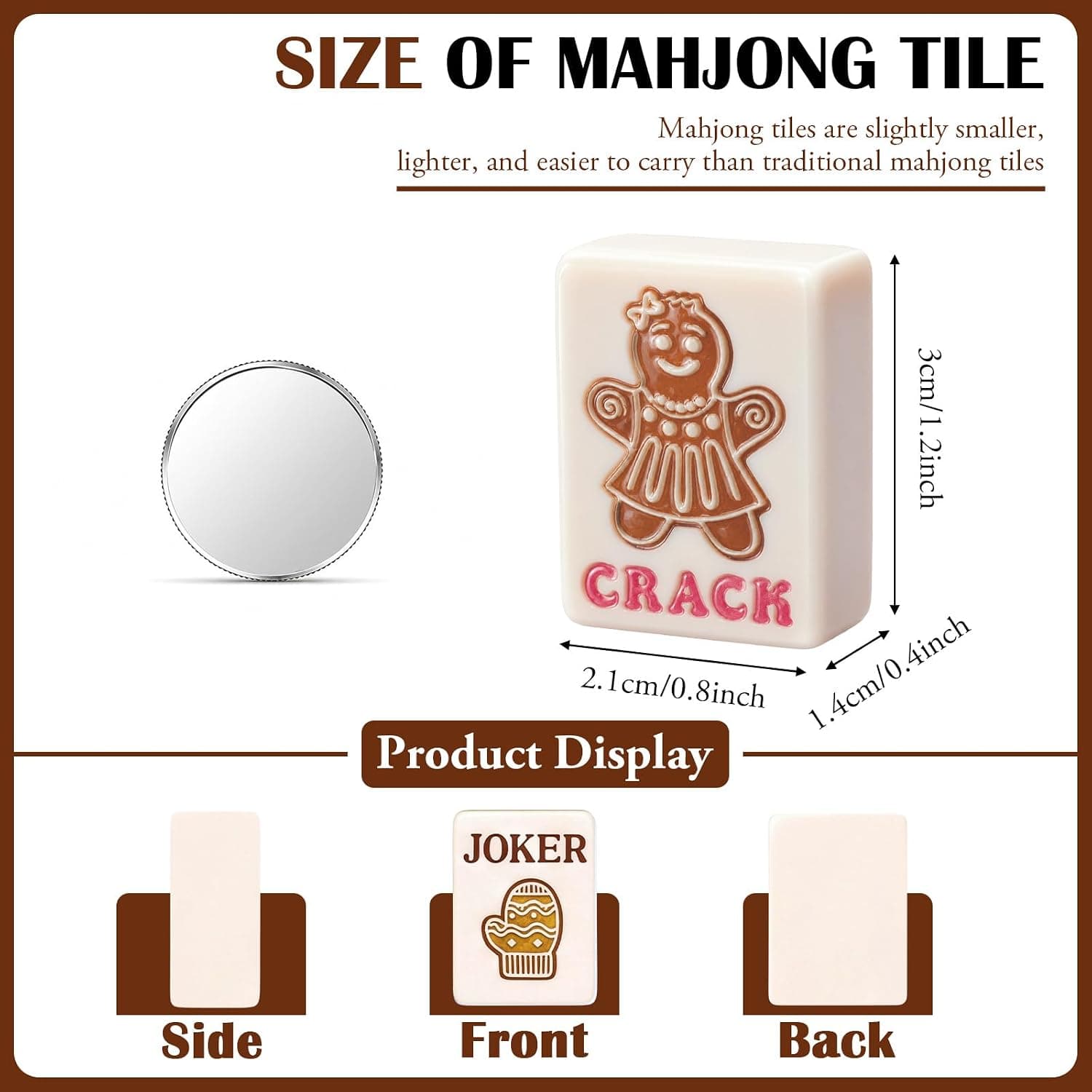Gingerbread Man Christmas Tile Set, additional view