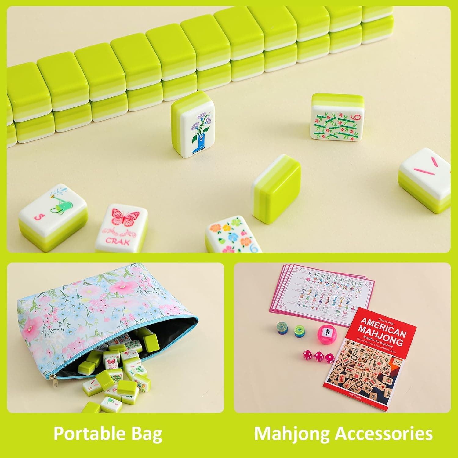 Spring Blooming Tile Set - Lime Green (4-layer), additional view