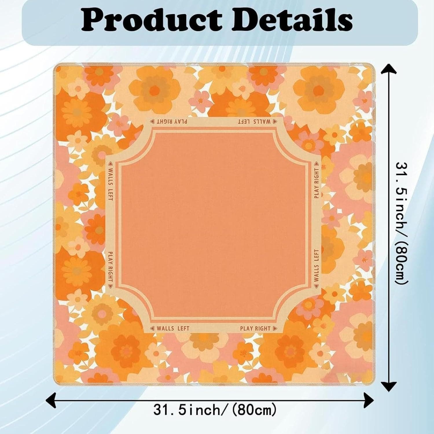 Fall Flowers Mahjong Mat, additional view