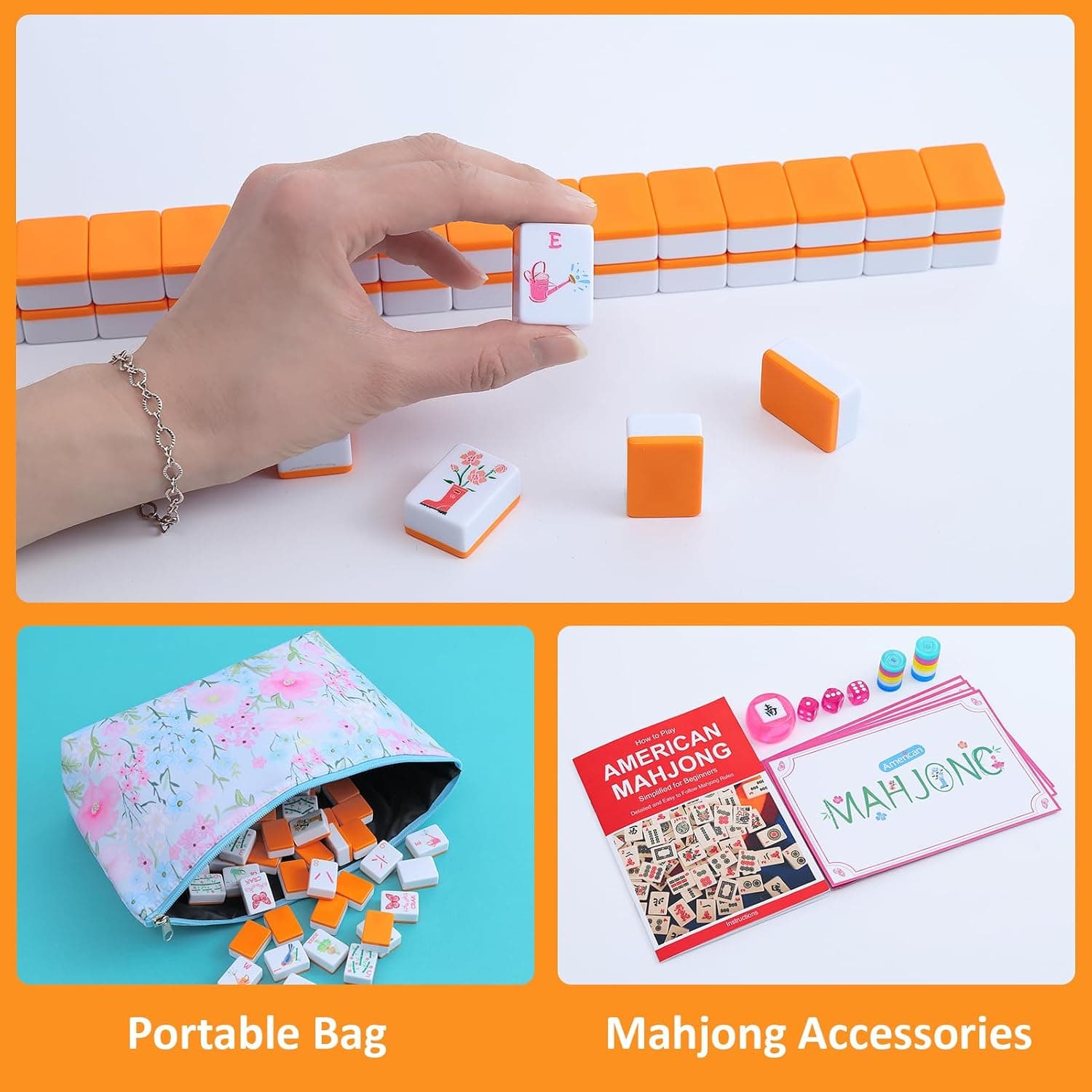 Spring Blooming Tile Set - Orange (2-layer), additional view