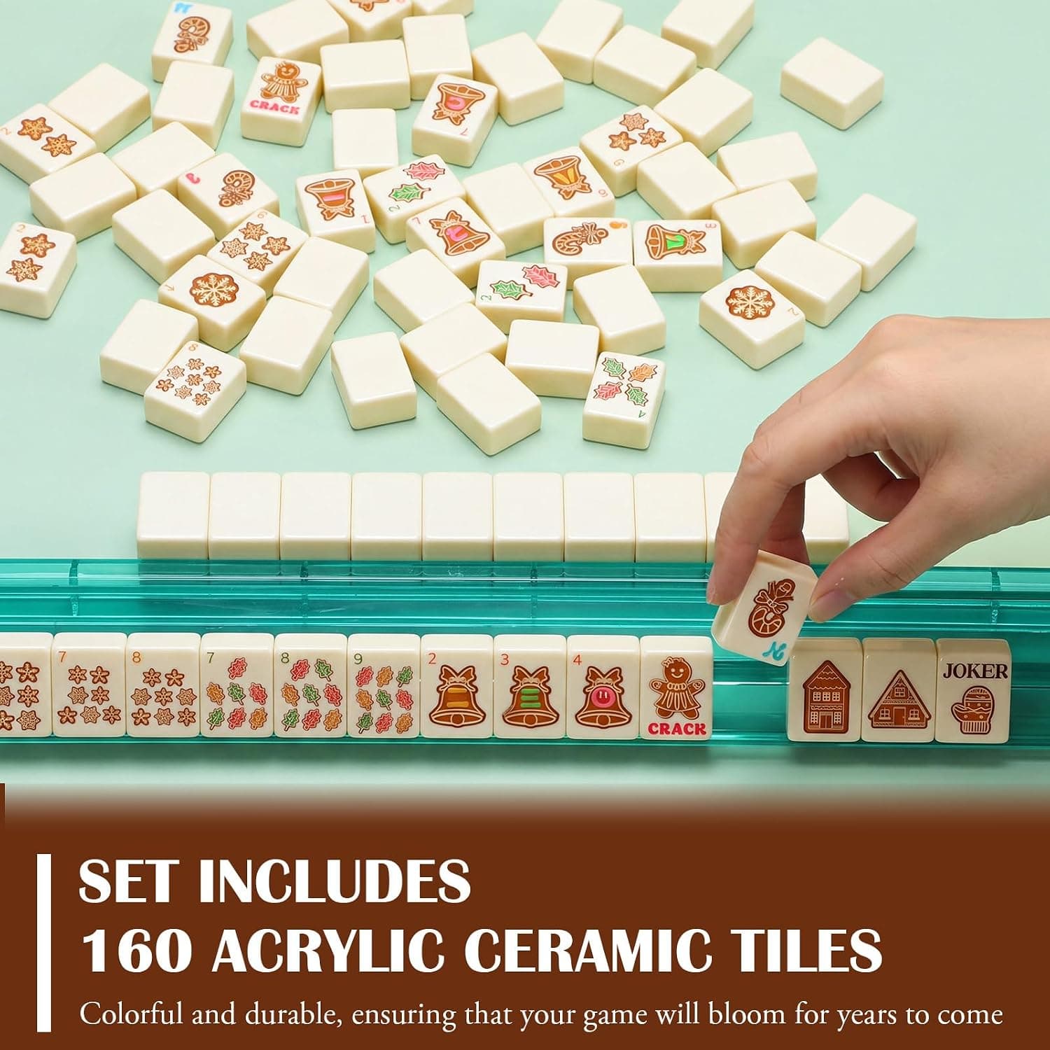 Gingerbread Man Christmas Tile Set, additional view