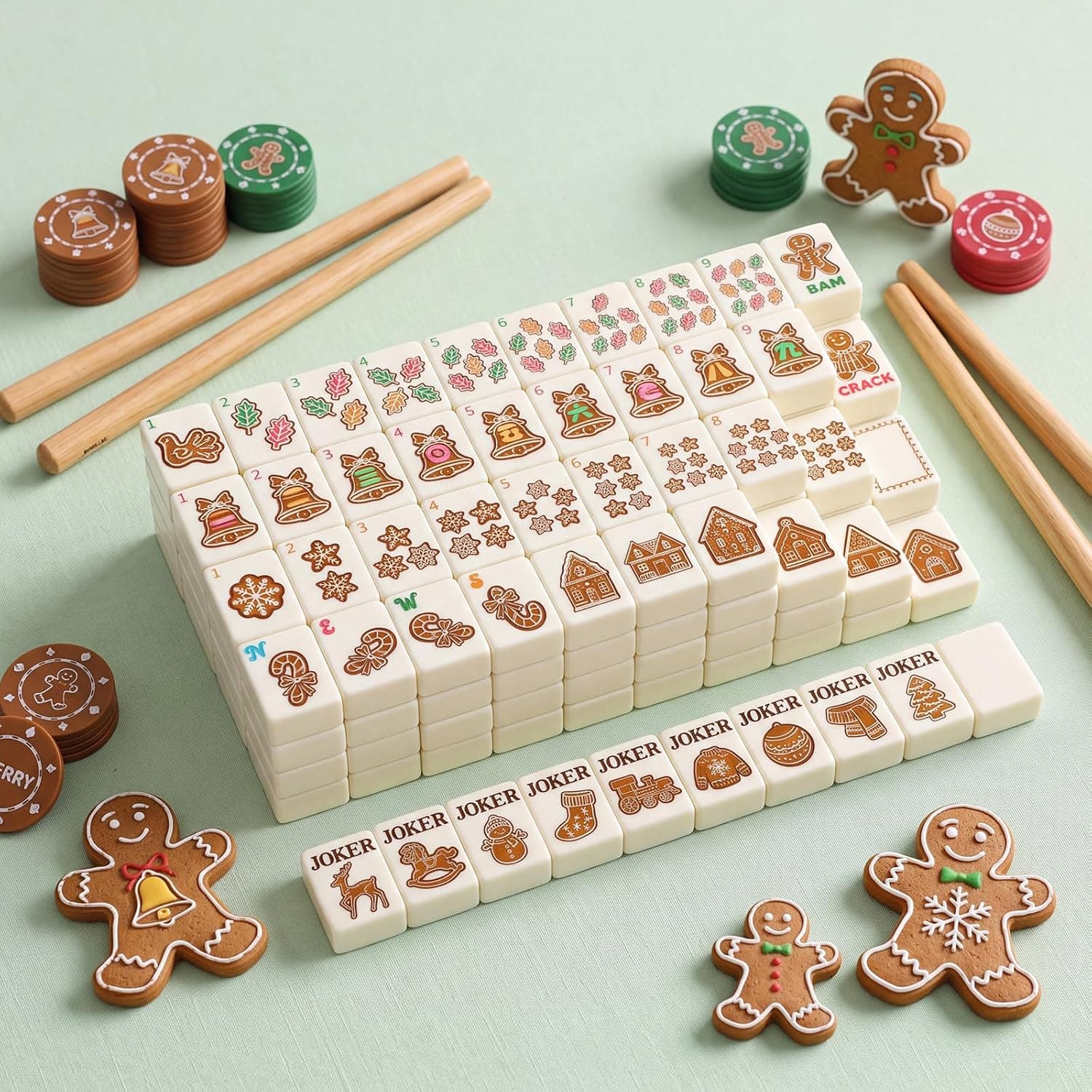 Gingerbread Man Christmas Tile Set, additional view