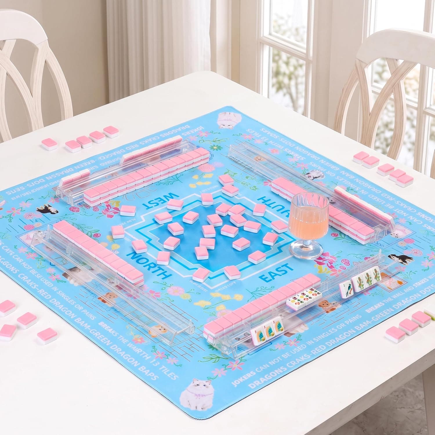 Blue Dog-Themed Mat with Instructions, additional view