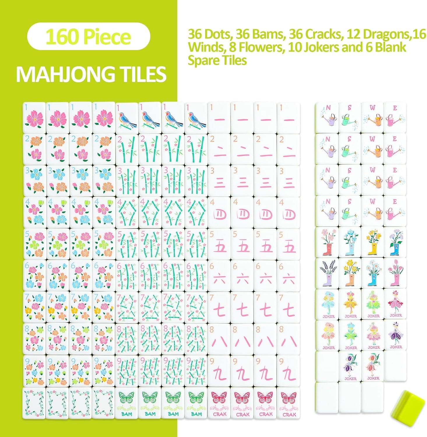 Spring Blooming Tile Set - Lime Green (4-layer), additional view