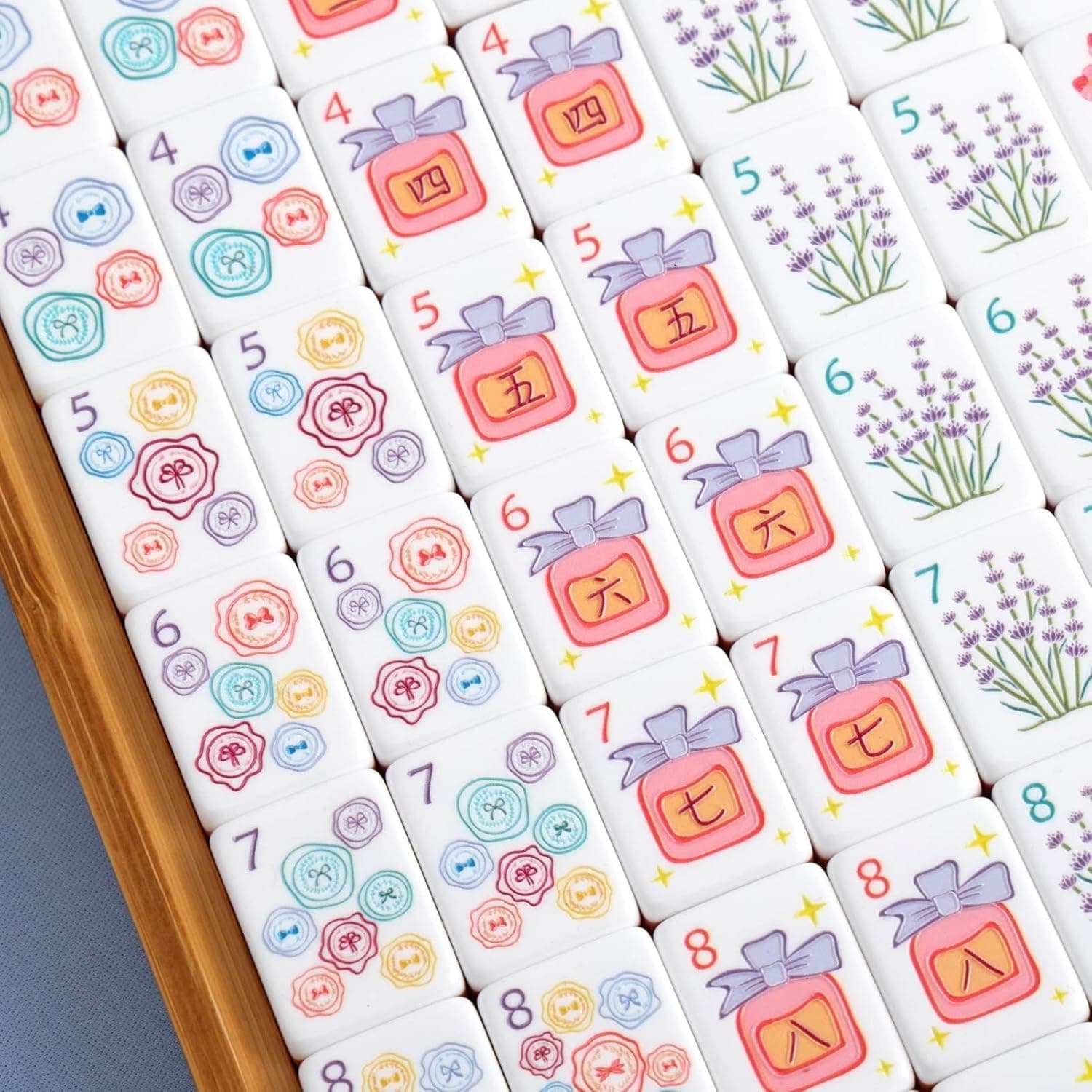 Vintage Ladies-Themed Tile Set - Lilac (4-layer), additional view