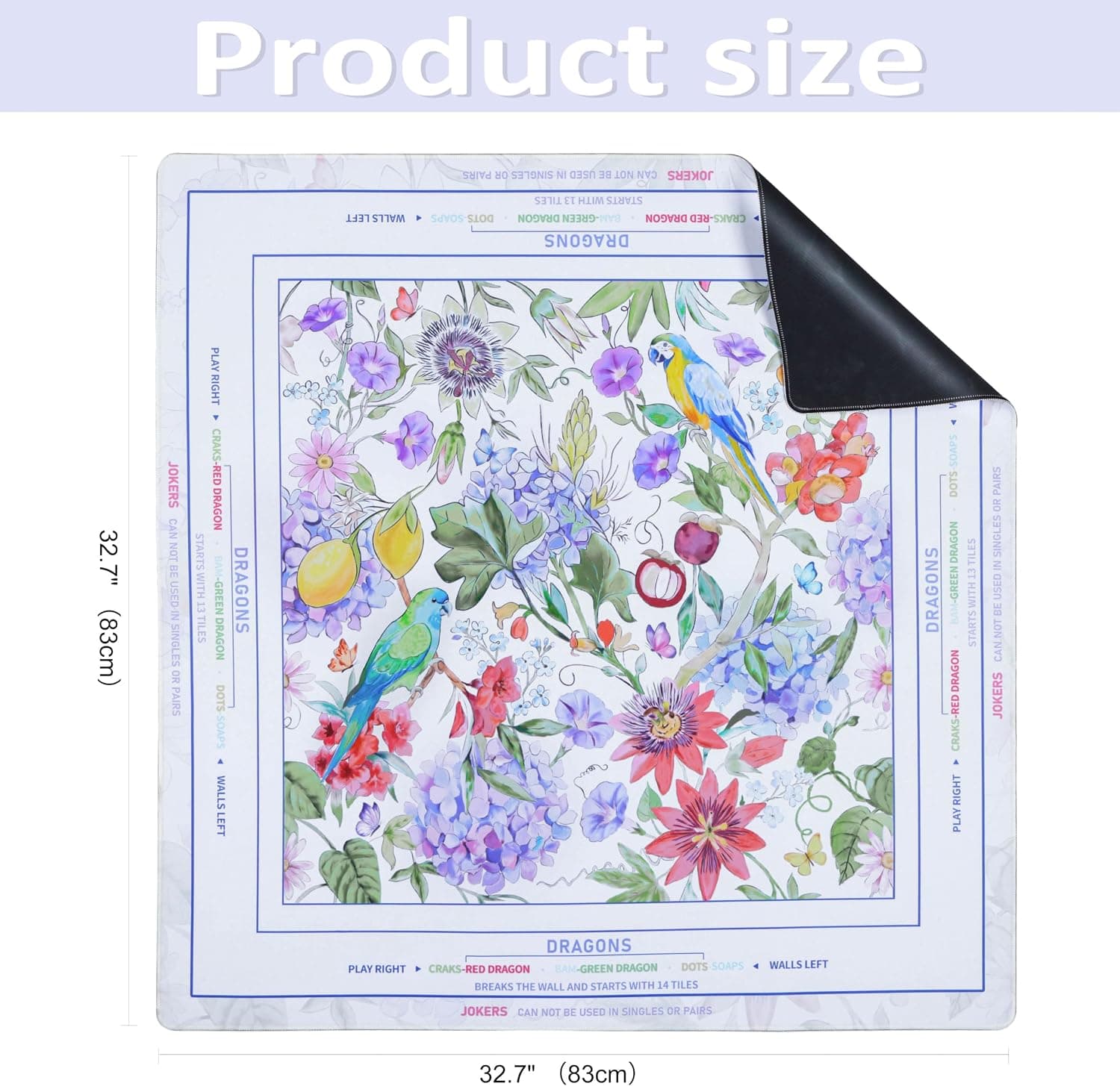 Light Purple and Flowers Mat with Instructions, additional view