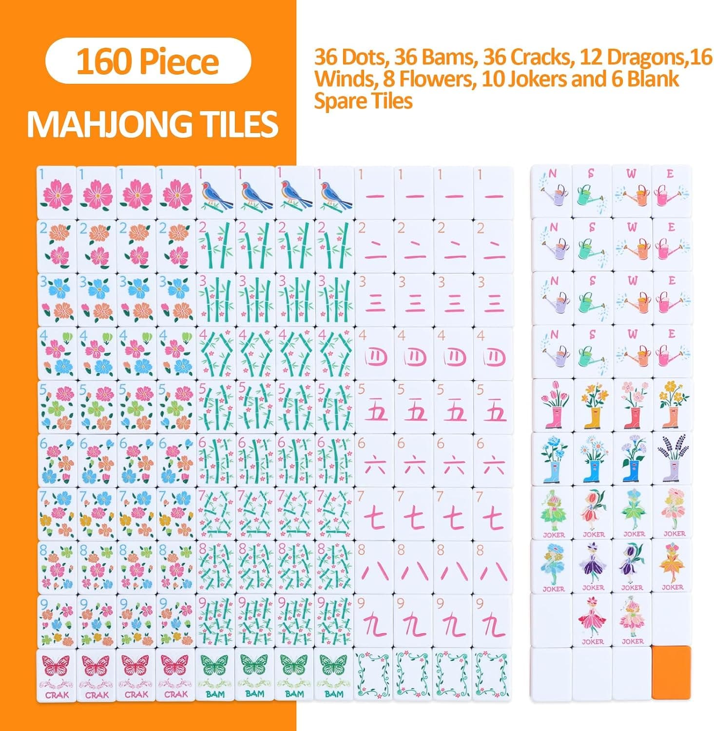 Spring Blooming Tile Set - Orange (2-layer), additional view