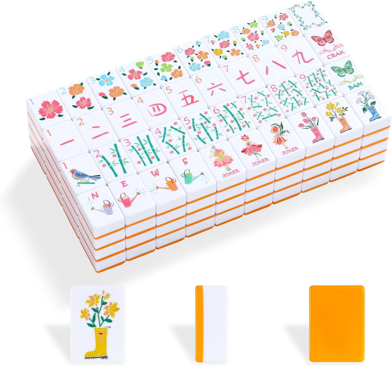 Spring Blooming Tile Set - Orange (2-layer)