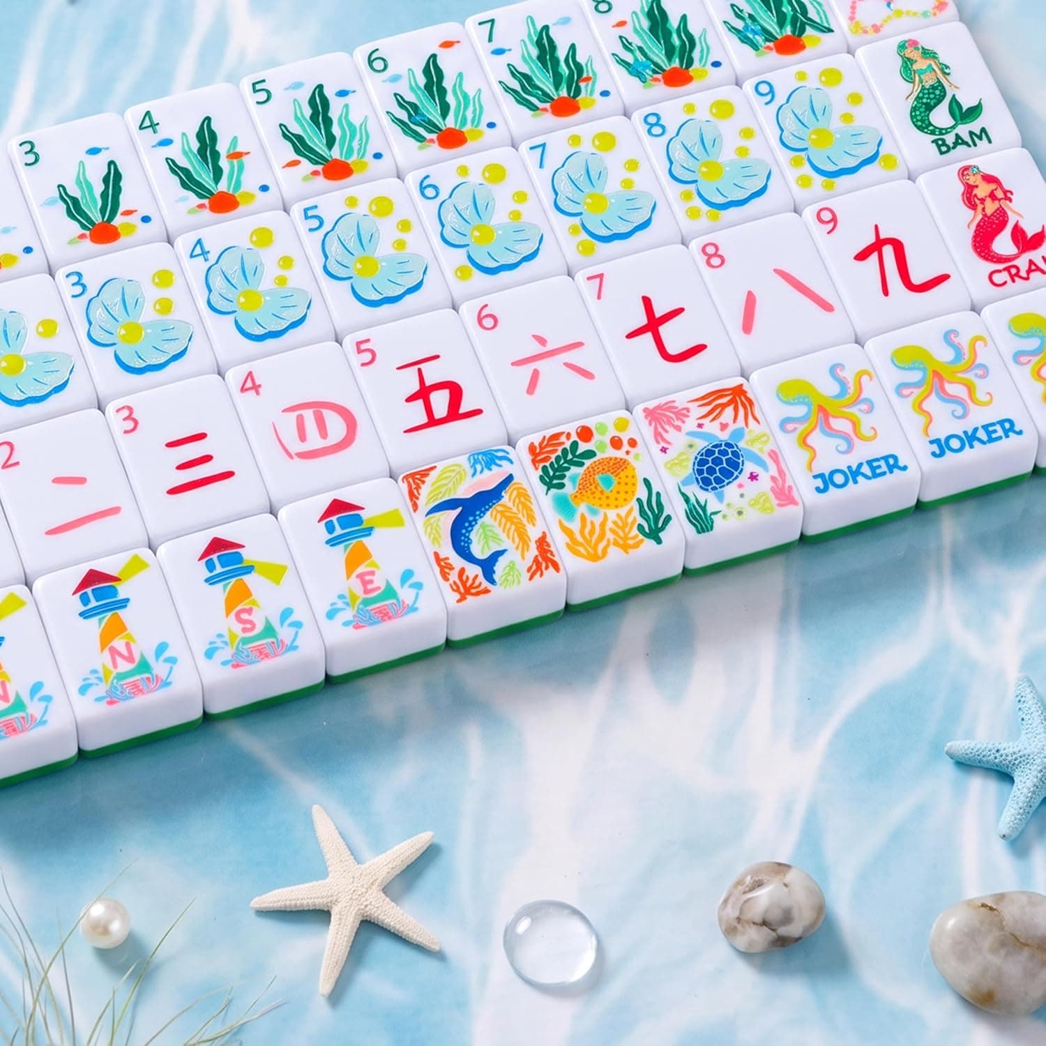 Ocean-Themed Tile Set - Green, additional view