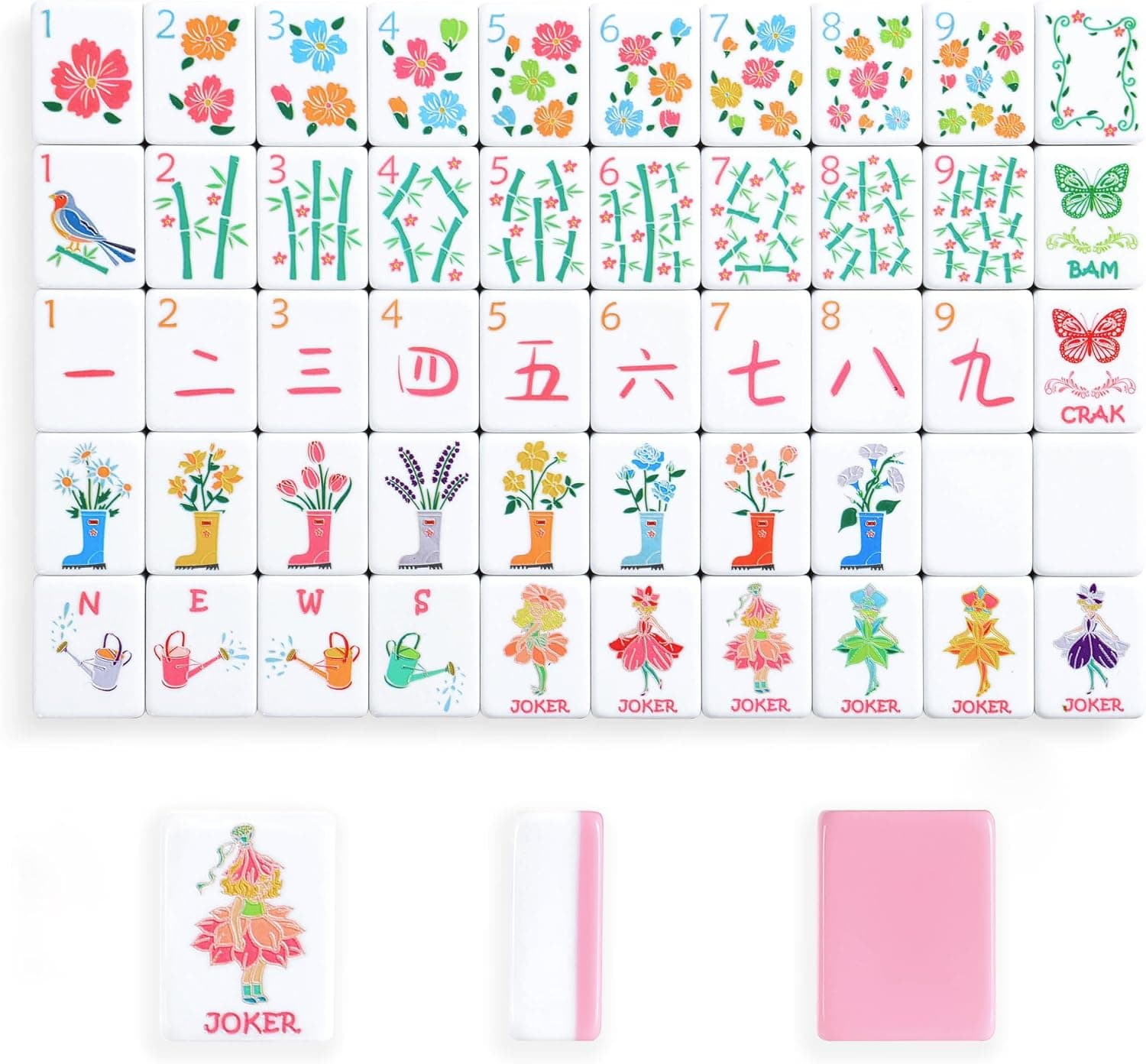 Spring Blooming Tile Set - Pink (2-layer)