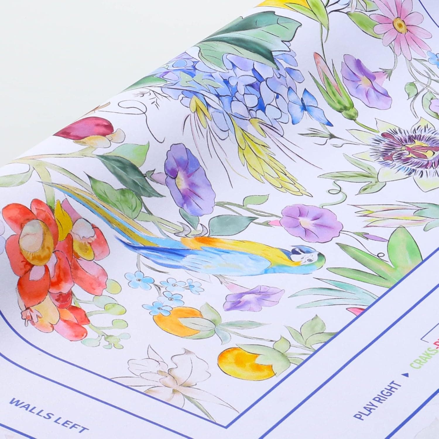 Light Purple and Flowers Mat with Instructions, additional view