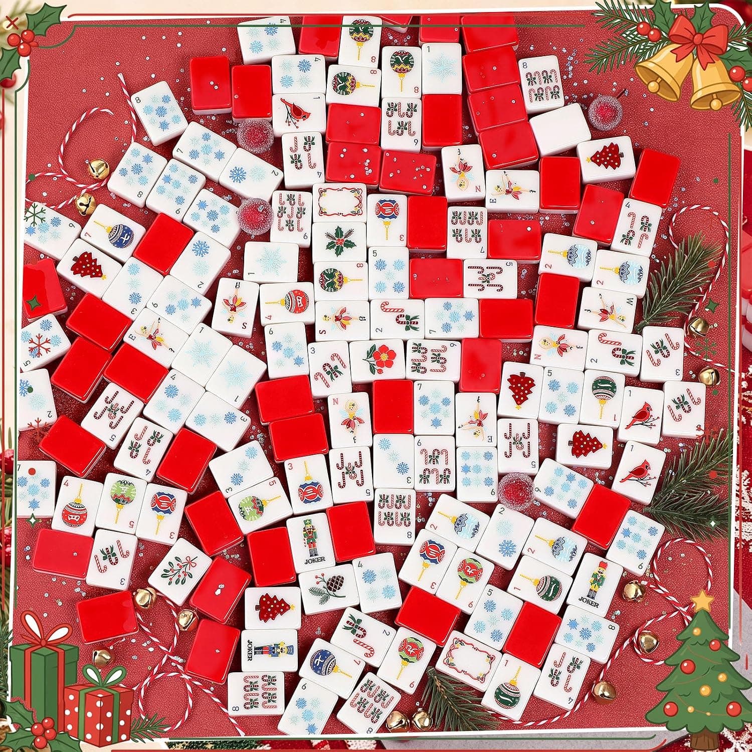 Red Nutcracker Christmas Tile Set, additional view