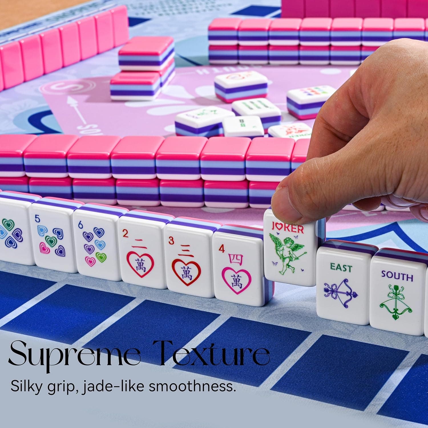 Heart-shaped Mahjong Tile Set, additional view