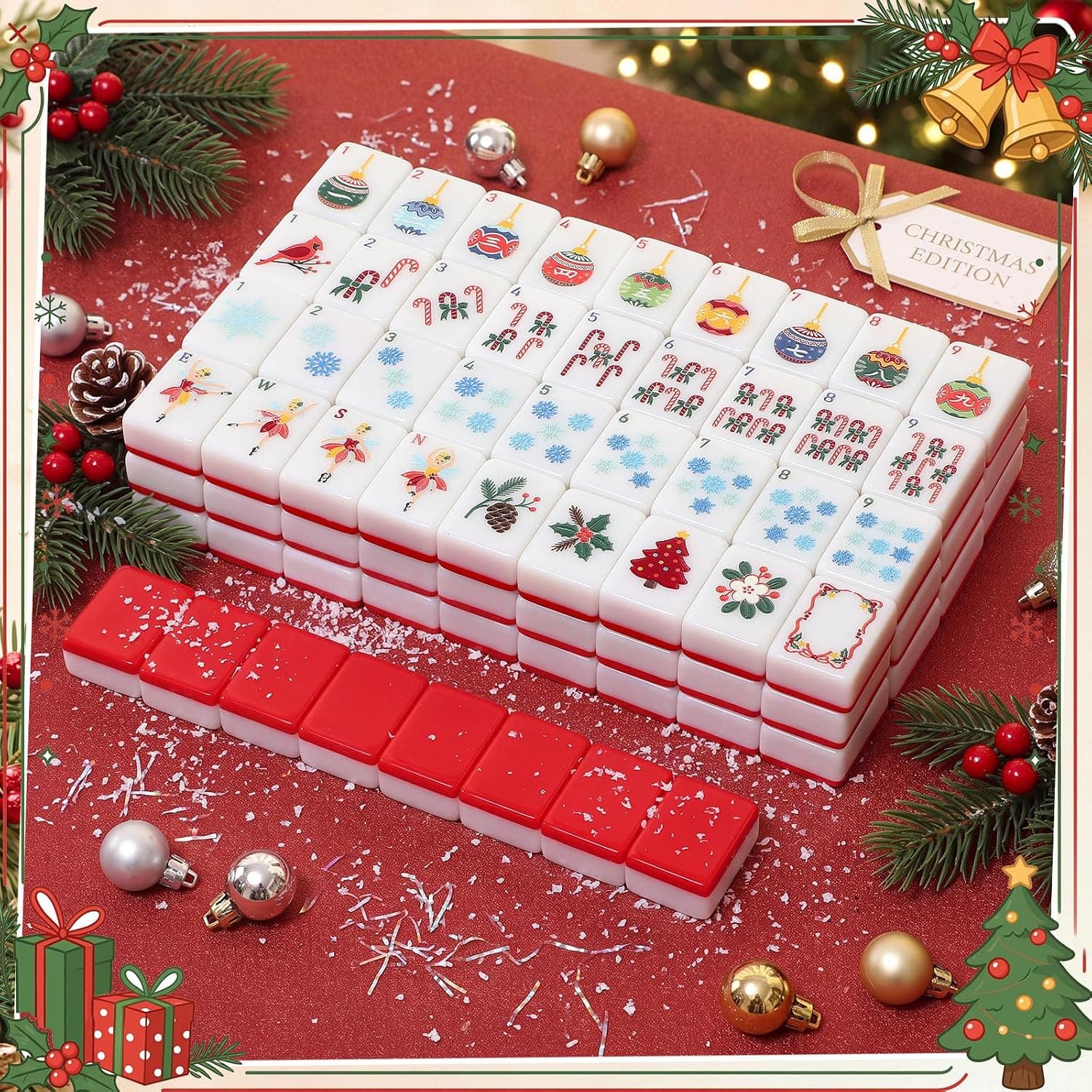 Red Nutcracker Christmas Tile Set, additional view