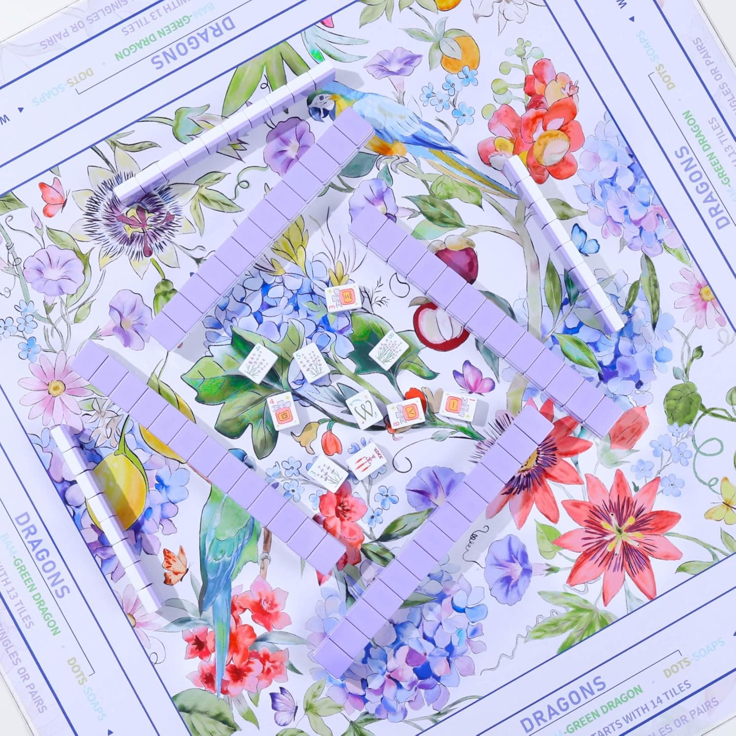 Light Purple and Flowers Mat with Instructions, additional view