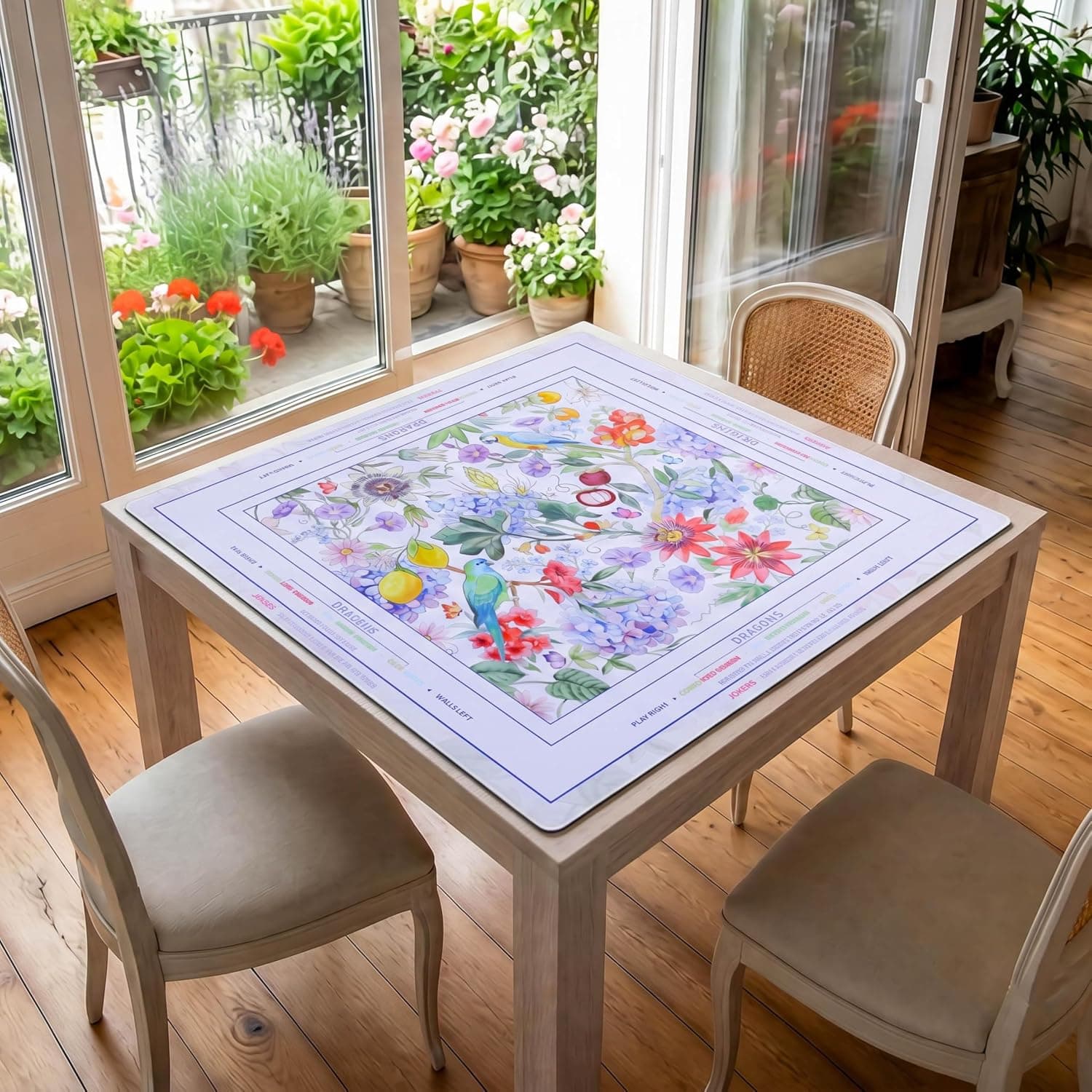 Light Purple and Flowers Mat with Instructions, additional view