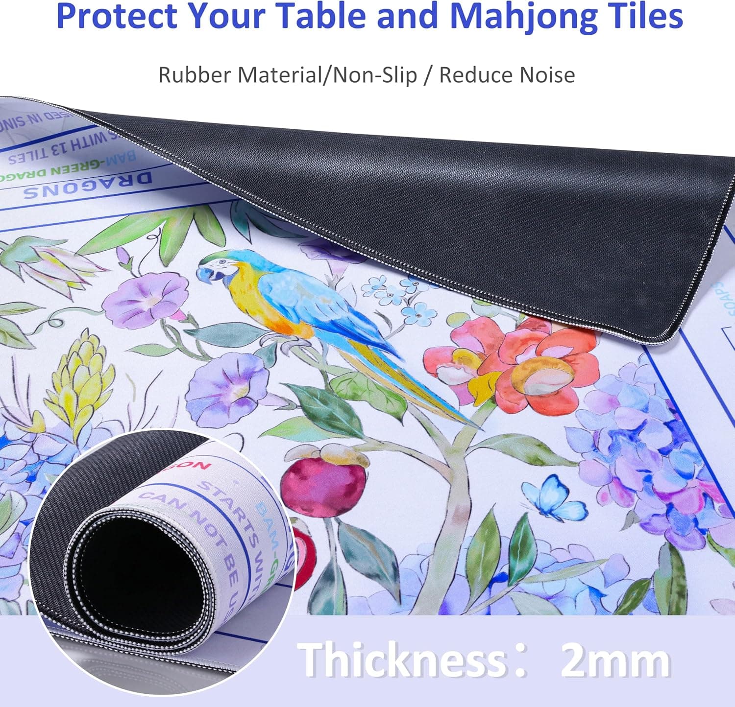 Light Purple and Flowers Mat with Instructions, additional view