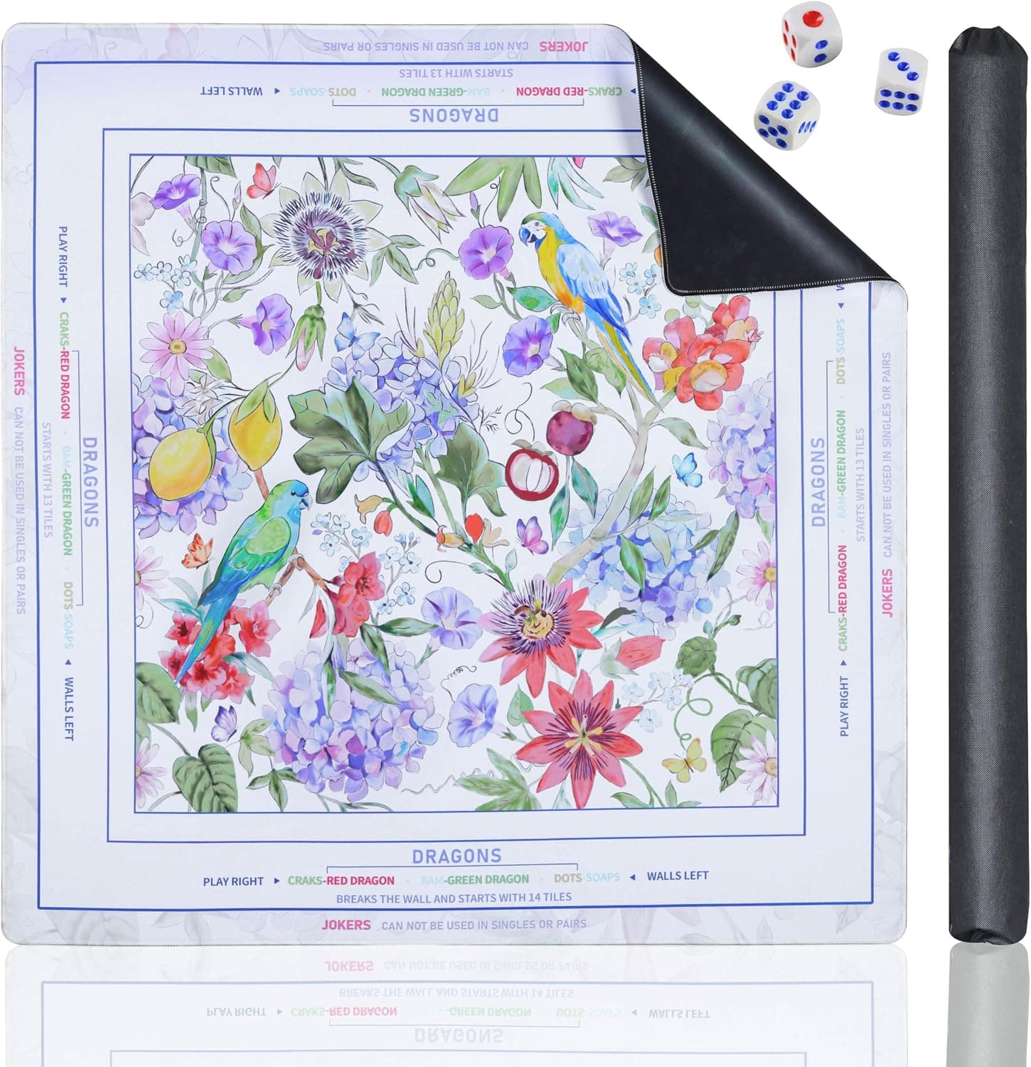 Light Purple and Flowers Mat with Instructions