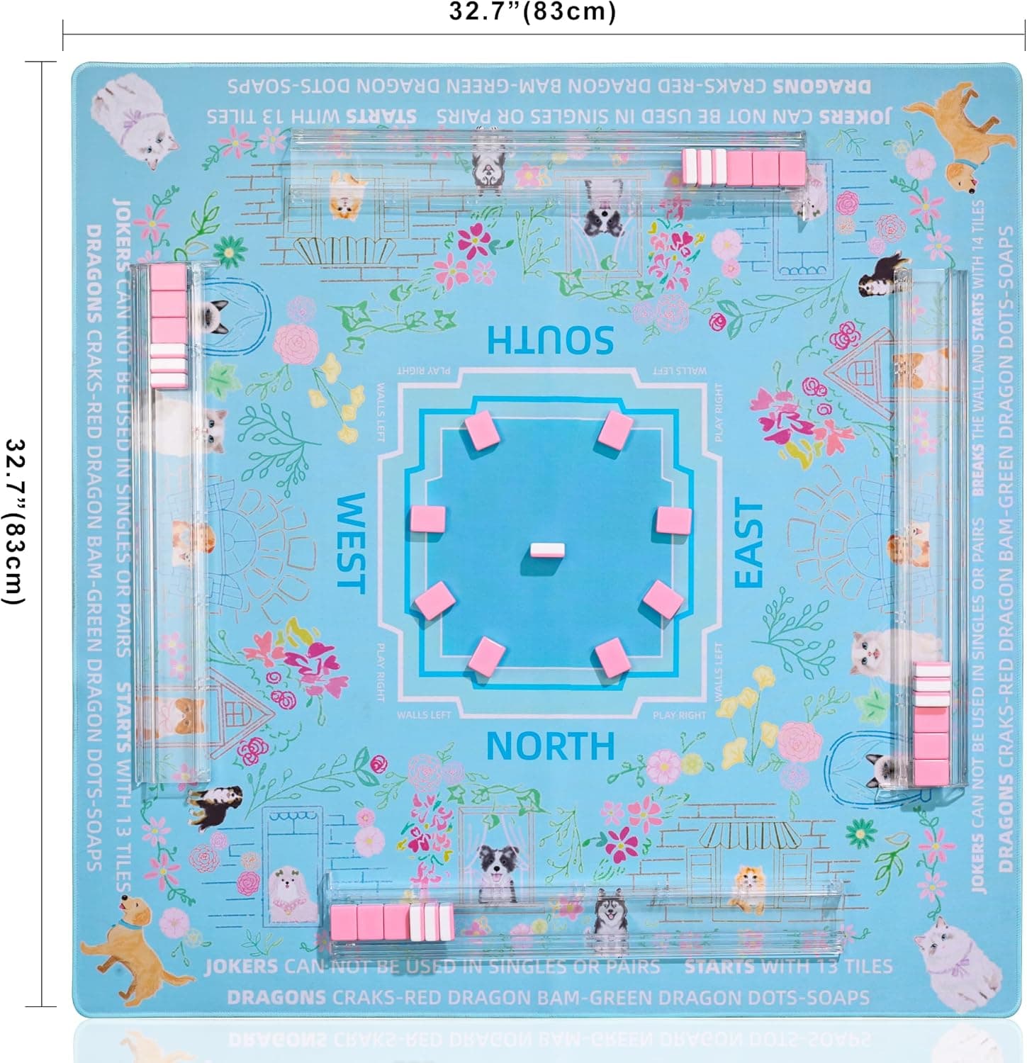 Blue Dog-Themed Mat with Instructions, additional view