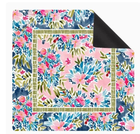 Watercolor Wildflower Mahjong Table Cover