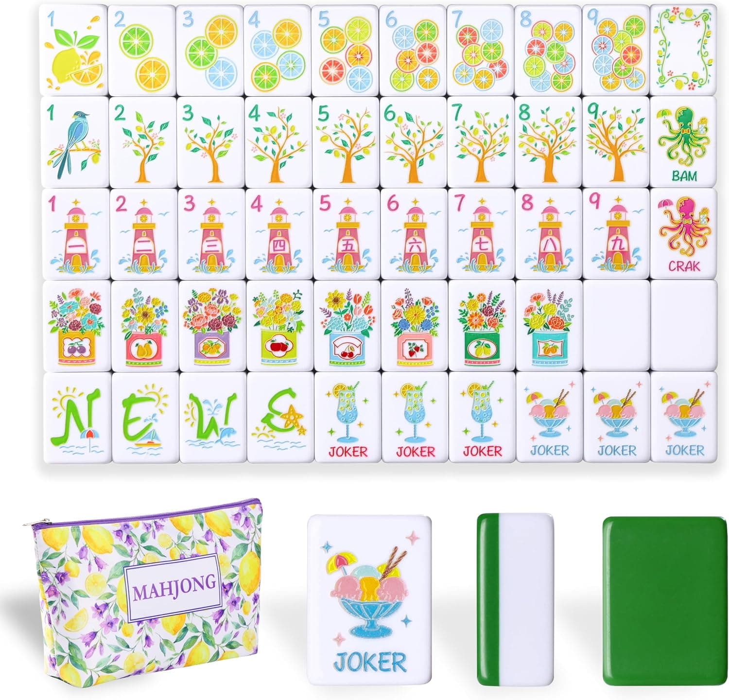 Lemon-Themed Tile Set - Green
