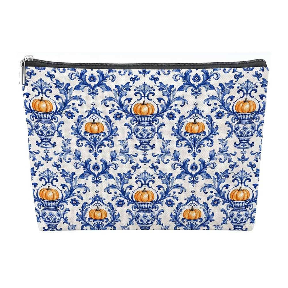 Fall Mahjong Tile Bag - Chinoiserie Pumpkins