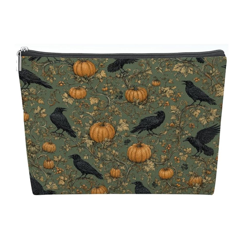 Fall Mahjong Tile Bag - Vintage Pumpkins & Crows
