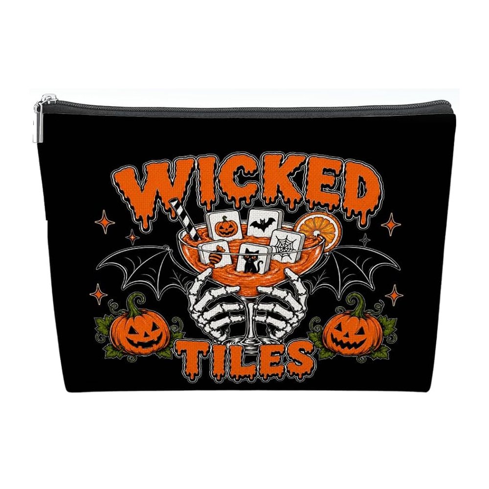 Halloween Mahjong Tile Bag - Wicked Tiles Cocktail